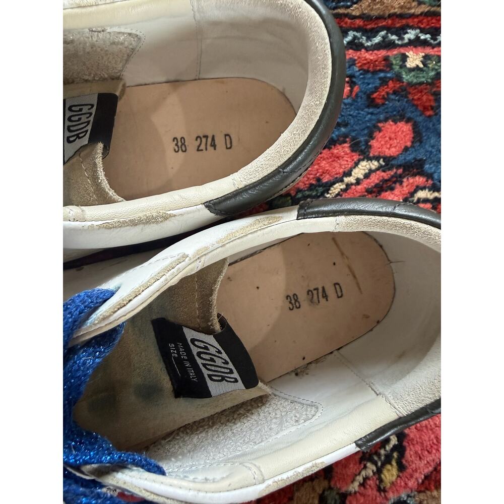 Golden Goose Superstar Athletic Skateboard 38 Womens 7.5 Blue gray sneakers - Picture 3 of 9
